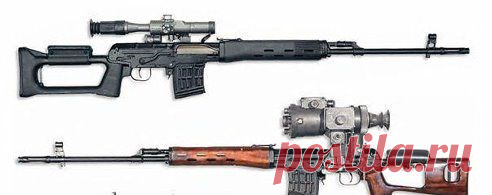 Снайперская винтовка Драгунова

Калибр: 7.62x54R
Механизм: полуавтоматический, газоотвод
Длина: 1225 мм
Вес: 4.31 кг без прицела и патронов
Магазин: 10 патронов коробчатый
Прицельная дальность: 1300 метров
•••подробнее