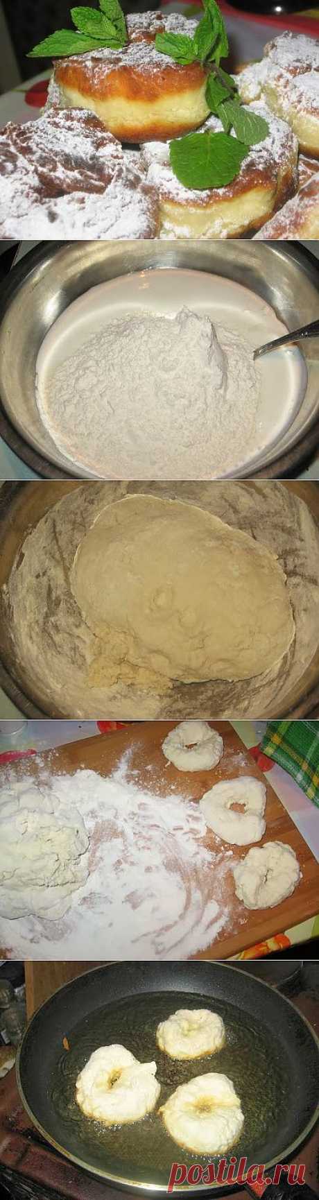 Простые пончики на кефире.