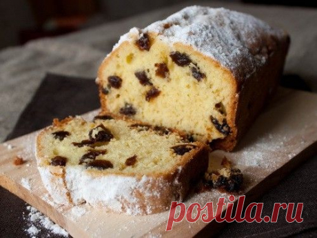 Рецепт быстрого кекса с изюмом / Простые рецепты