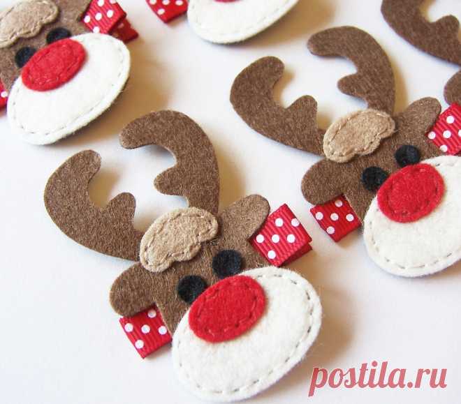 Новогодние игрушки из фетра - Playful's design