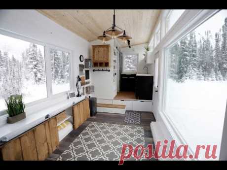(1) Open Concept Modern Tiny House with Elevator Bed - YouTube