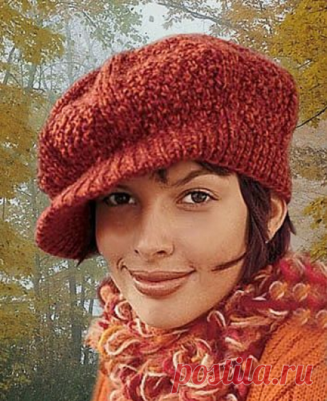 Вязаные шапки - Ольга Щепетильникова фото - Вязаная шапка - кепка.