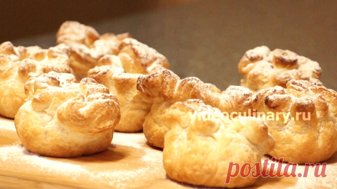 Розанчики с творогом – Рецепт выпечки от Бабушки Эммы Ватрушки с творогом из слоёного теста – Розанчики. Видео и Фото рецепт сладких пирожков с творогом красивой формы от Бабушки Эммы и Видео Кулинарии