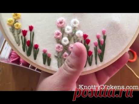 Hand Embroidery: How to Stitch Roses with the Woven Wheel Stitch (Spider Woven Wheel) Tutorial