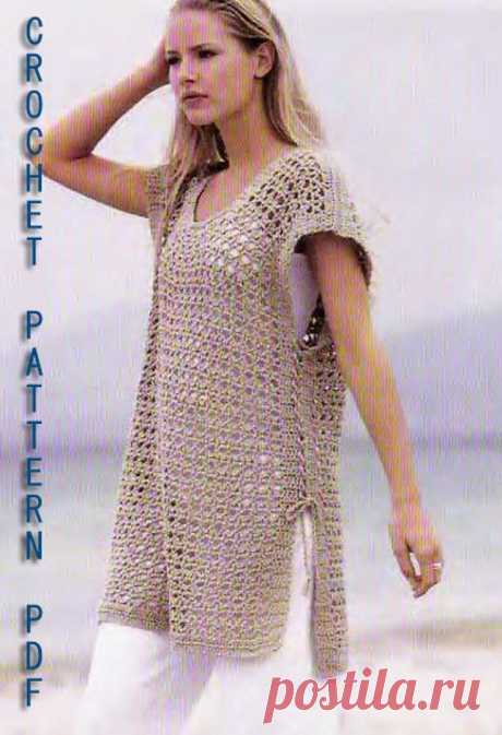 Crochet Vintage Pattern Instruction in Digital File for Tunic Dress Beach Cover Up. PDF - Etsy Canada