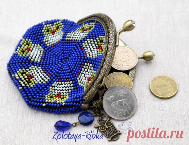 Монетница Совята | biser.info - всё о бисере и бисерном творчестве