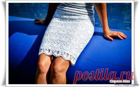 Юбка крючком.