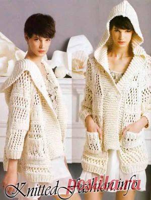 Жакет с капюшоном - KnittedFashion.info - Модное Вязание