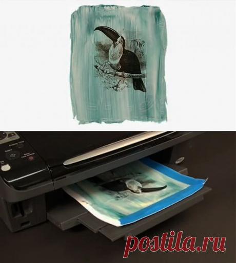 Оригинальный красочный способ переноса изображения..