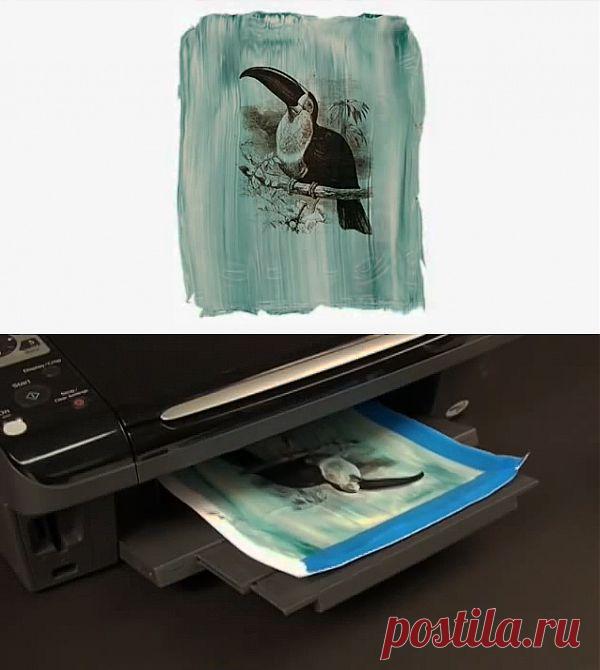 Оригинальный красочный способ переноса изображения..