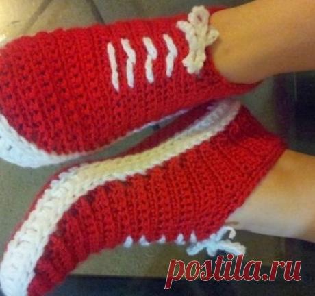 ТАПОЧКИ-КЕДЫ КРЮЧКОМ