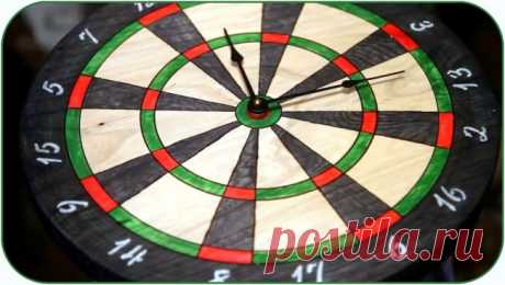 Часы в виде доски для дартс своими руками
