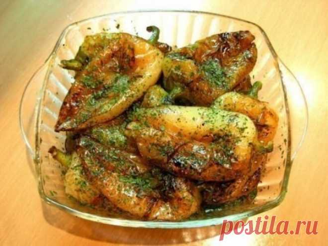 Вкусная закуска: Минутный перец с чесноком