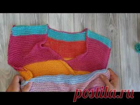 Туника из остатков пряжи🧶🧶🧶