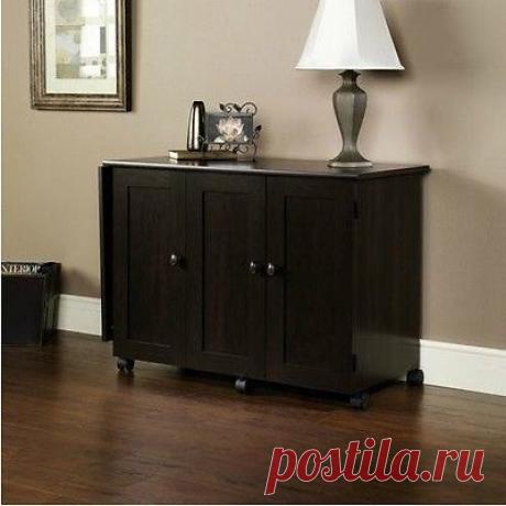 Купить Sauder Sewing Machine Craft Table Storage Leaf Drop Bins Sew Singer Bernina на eBay.com из Америки с доставкой в Россию, Украину, Казахстан