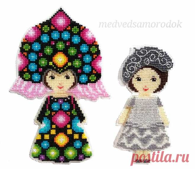Cross-stitch pattern Dress Up doll and dresses 3 - Etsy España