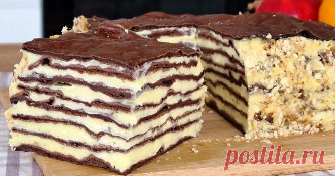 Влюбилась в этот торт с первого кусочка. Безумно вкусно: заварной торт 