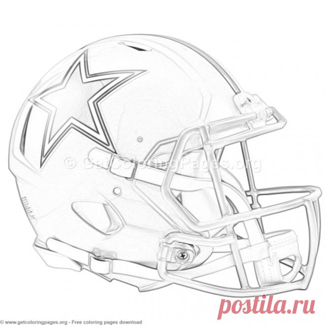 Grayscale Dallas Cowboys Football Helmet Coloring Pages &#8211; GetColoringPages.org