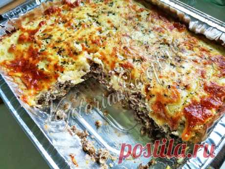 Пастуший пирог (Shepherd's pie) с чечевицей и сыром Пирог в виде запеканки. Очень вкусное второе блюдо!