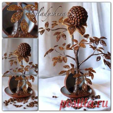 Кофейный топиарий. Автор: Гладышева К. - Топиарий