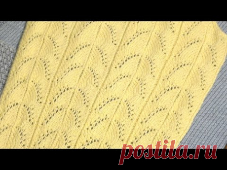 Красивый ажур + красивое прибавление петель в ажуре