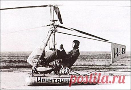 Ка-8 впервые поднялся в воздух 12 ноября 1947 года. Был представлен на воздушном параде в Тушино в 1948 году. Построено 3 экземпляра.
Первый вертолет Камова сверхлегкий Ка-8 представлял собой простую конструкцию из стальных труб, укрепленную на двух надувных цилиндрических баллонах с открытым креслом летчика. Мотоциклетный двигатель М-76 мощностью 20кВт, повышенной до 33кВт за счет использования спирта в качестве топлива, вращал в противоположных направлениях два соосных винта.