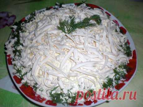 Салат &quot;Везувий&quot; с куриной печенкой.