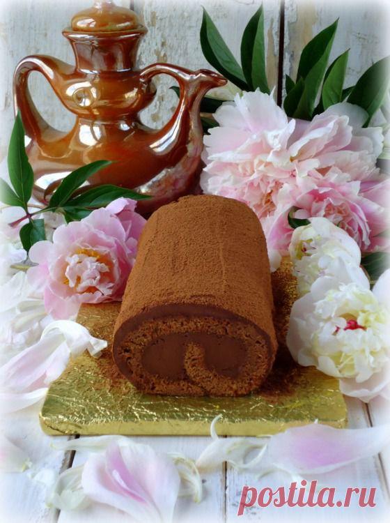 Шоколадный рулет с трюфельным кремом - пошаговый рецепт с фото - шоколадный рулет с трюфельным кремом - как готовить: ингредиенты, состав, время приготовления - Леди@Mail.Ru