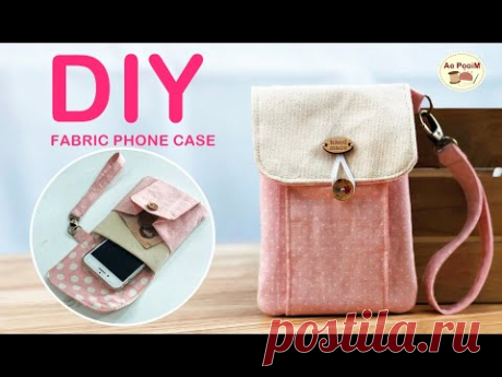 DIY FABRIC PHONE CASE // วิธีทำซองใส่มือถือผ้าแบบง่ายๆ