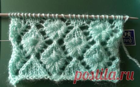 Ничего творческого: Узор ракушки - Урок вязания спицами