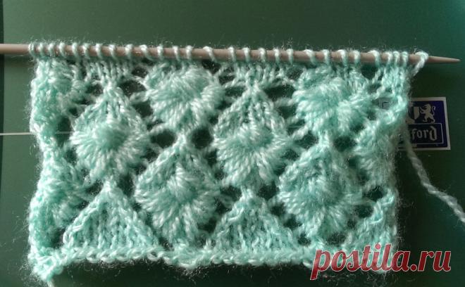 Ничего творческого: Узор ракушки - Урок вязания спицами