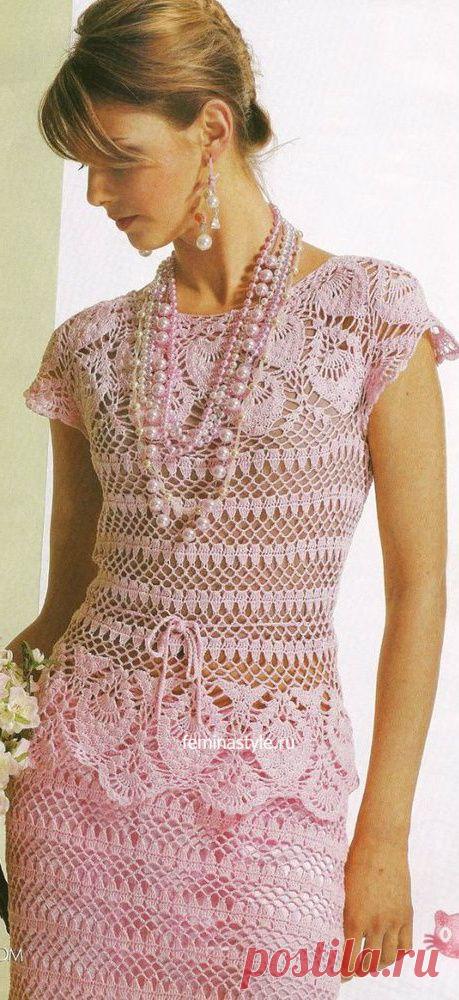 ЛЕТНИЙ АЖУРНЫЙ КОМПЛЕКТ(ЮБКА,ТОП)