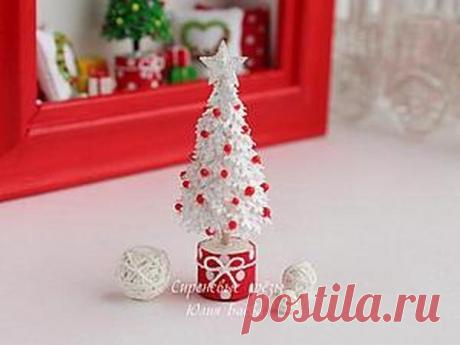 Миниатюра &quot;Новогодняя ёлочка&quot; своими руками - Ярмарка Мастеров - ручная работа, handmade