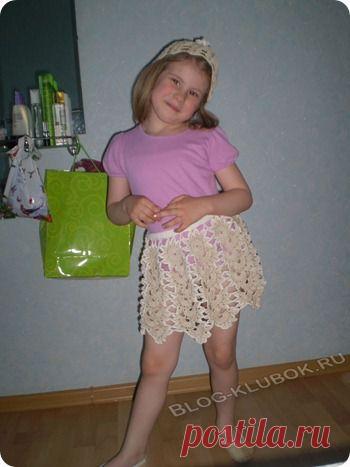 Летняя вязаная крючком юбка для девочки | Уроки вязания крючком и спицами для начинающих бесплатно, модели, схемы и описания с фото