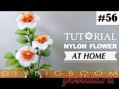 Nylon stocking flowers tutorial #56, How to make nylon stocking flower step by step