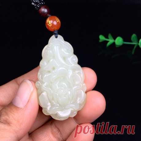 Rose Pendant-Handmade Jewelry-Hetian Jade Necklace-necklaces | Etsy
