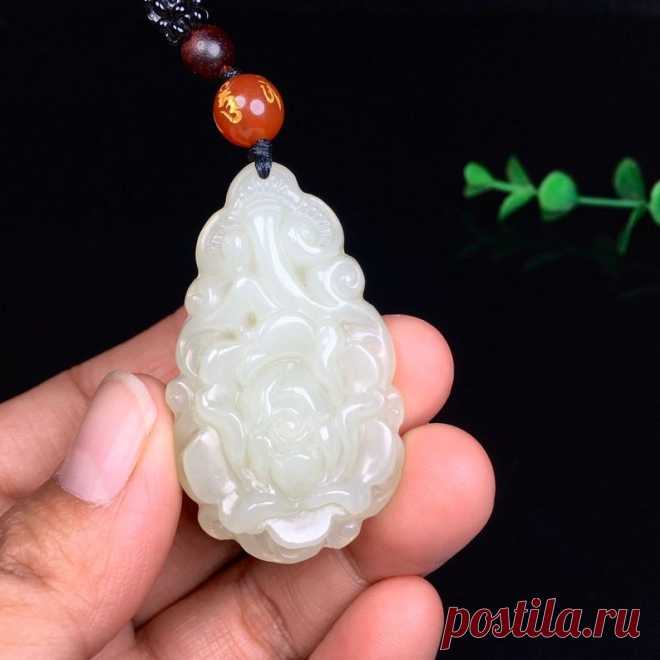 Rose Pendant-Handmade Jewelry-Hetian Jade Necklace-necklaces | Etsy