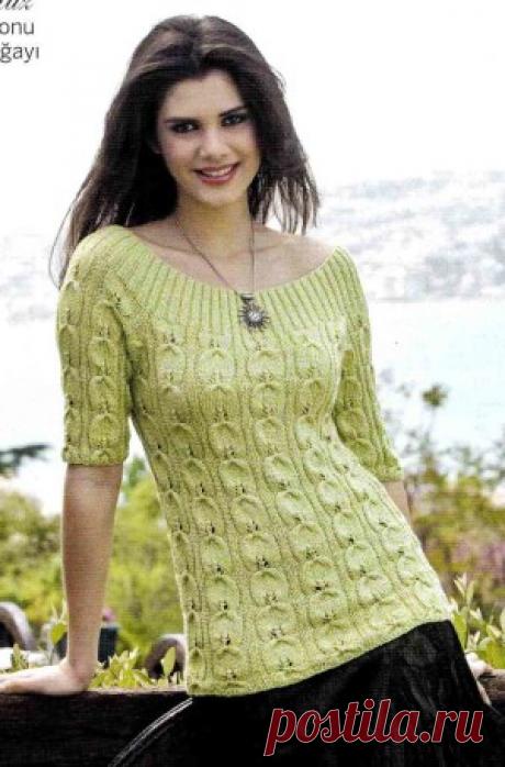 Эффектные блузки спицами - САМОБРАНОЧКА рукодельницам, мастерицам