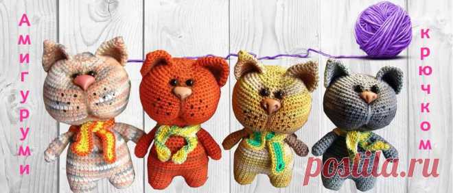 Котик и зайчик амигуруми крючком. Схема одна, а игрушки разные | Амигуруми крючком - Блог