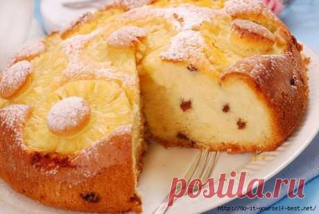 ТВОРОЖНАЯ ЗАПЕКАНКА С ИЗЮМОМ И АНАНАСАМИ