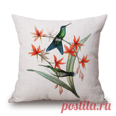 etui tytoniu Zdjęcie – Szczegółowe New Bird Floral Design Casual Style Sofa Throw Pillow Case Cotton Linen Decorotive Cushion Cover 45x45cm Capas De Almofada Zdjęcie w Cushion Cover od Shop1665606 Store | Aliexpress.com | Grupa Alibaba