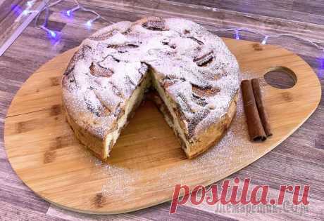 Настоящая шарлотка с яблоками и корицей в духовке