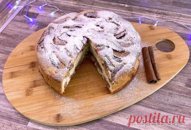Настоящая шарлотка с яблоками и корицей в духовке
