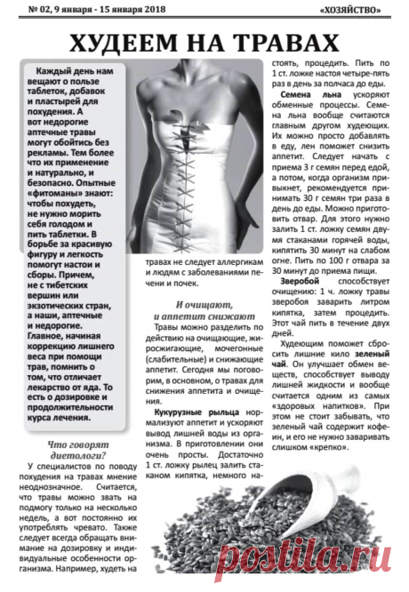 Худеем на травах