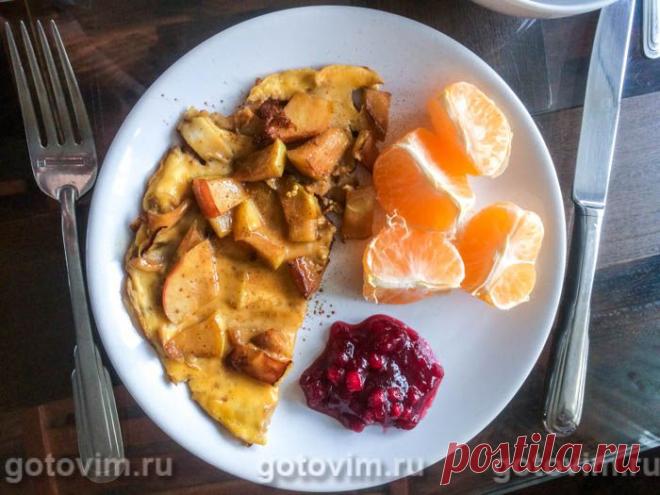 Омлет с яблоками и мёдом