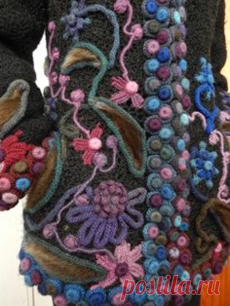 freeform crochet jacket