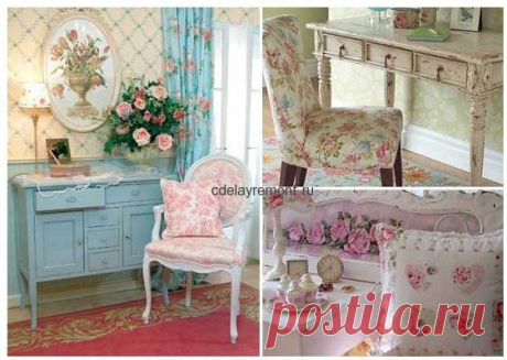 Стиль Шебби Шик в интерьере спальной комнаты
