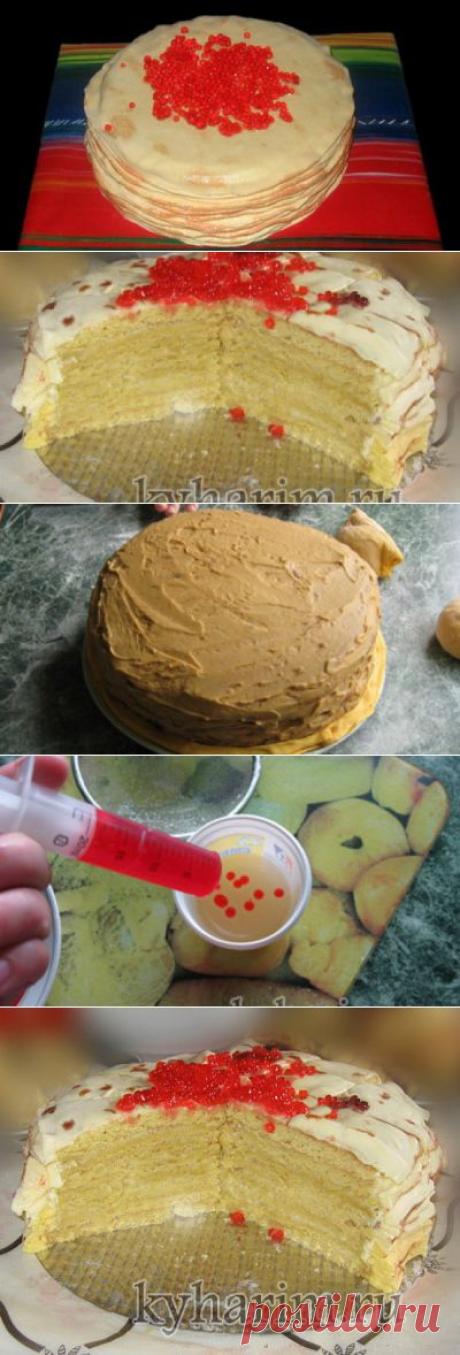 Торт "Блины с икрой"