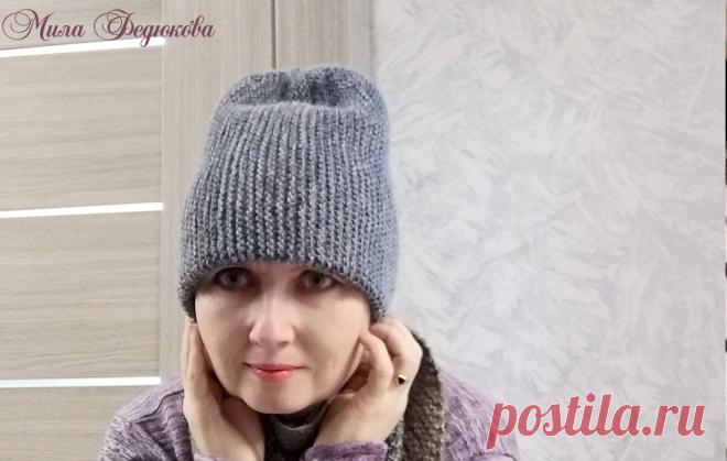 Вяжем двойную шапку 