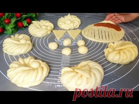 НОВИНКА!!Гениально и Просто!Супер Красивая Формовка Вы Согласны! Как Приготовить Булочки!Рецепты.